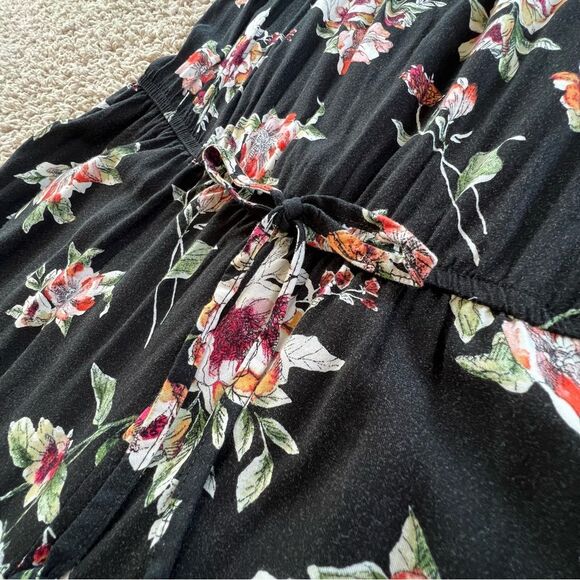 Xhilaration Off The Shoulder Ankle Boho Wide Leg Floral Pantsuit Romper Size S - Picture 8 of 14